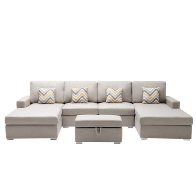 Nolan - Fabric 5 Piece Sectional Sofa With Interchangeable Legs