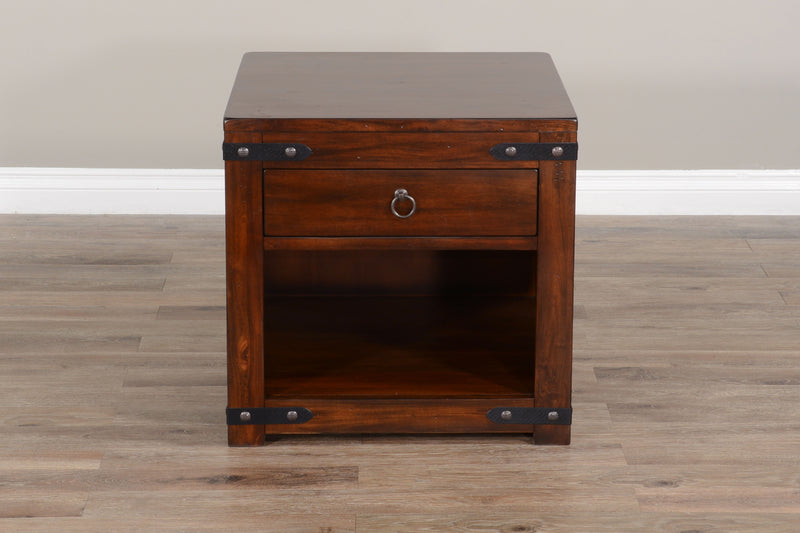 Santa Fe - 24" End Table - Dark Brown