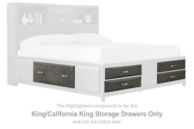 Caitbrook - Gray - King/Cal King Storage Drawers