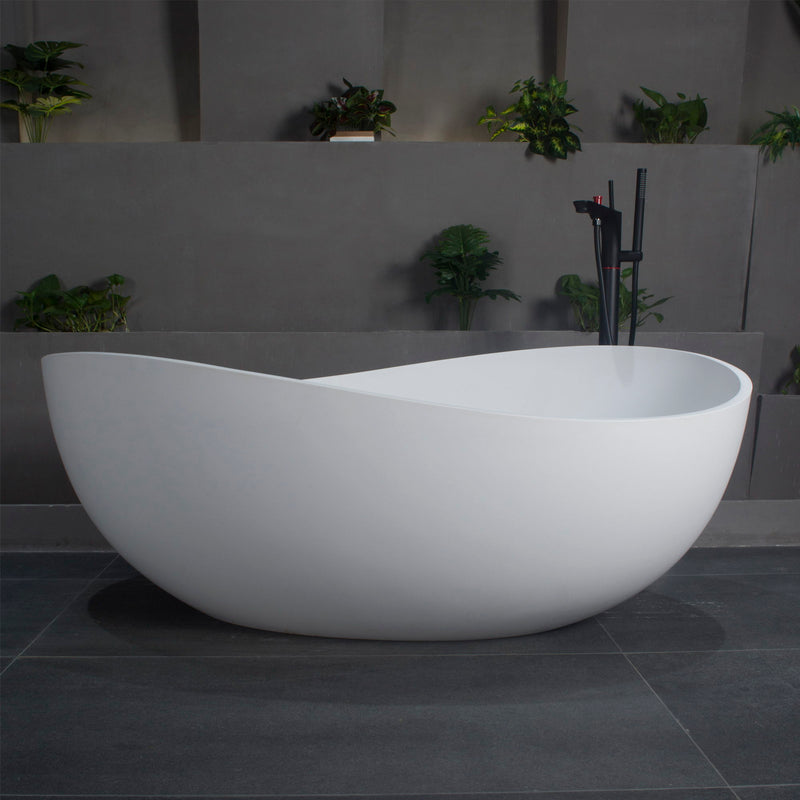 Freestanding Solid Surface Soaking Bathtub For Bathroom