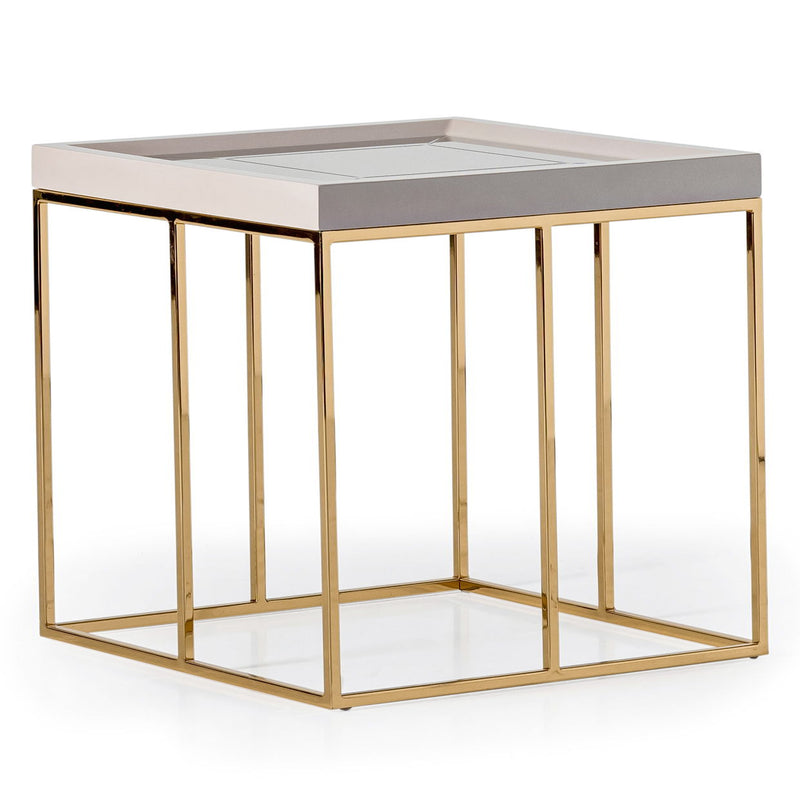 Carmela - Side Table - Shimmer Ivory