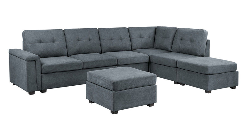 Isla - Fabric Sectional Sofa With Ottoman