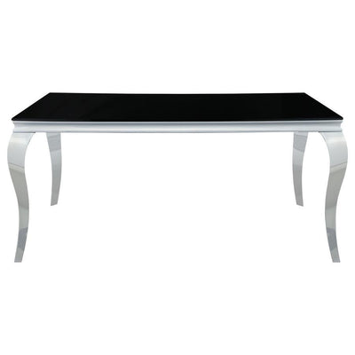 Carone - Rectangular Glass Top Dining Table