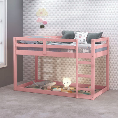 Gaston II - Twin Loft Bed - Pink Finish - Grand Furniture GA