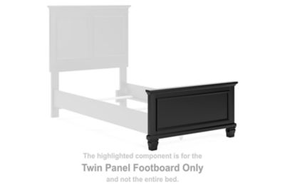 Lanolee - Black - Twin Panel Footboard