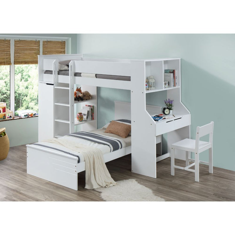 Ragna - Loft Bed - White - Grand Furniture GA