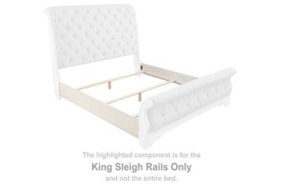 Realyn - Chipped White - King Sleigh Rails