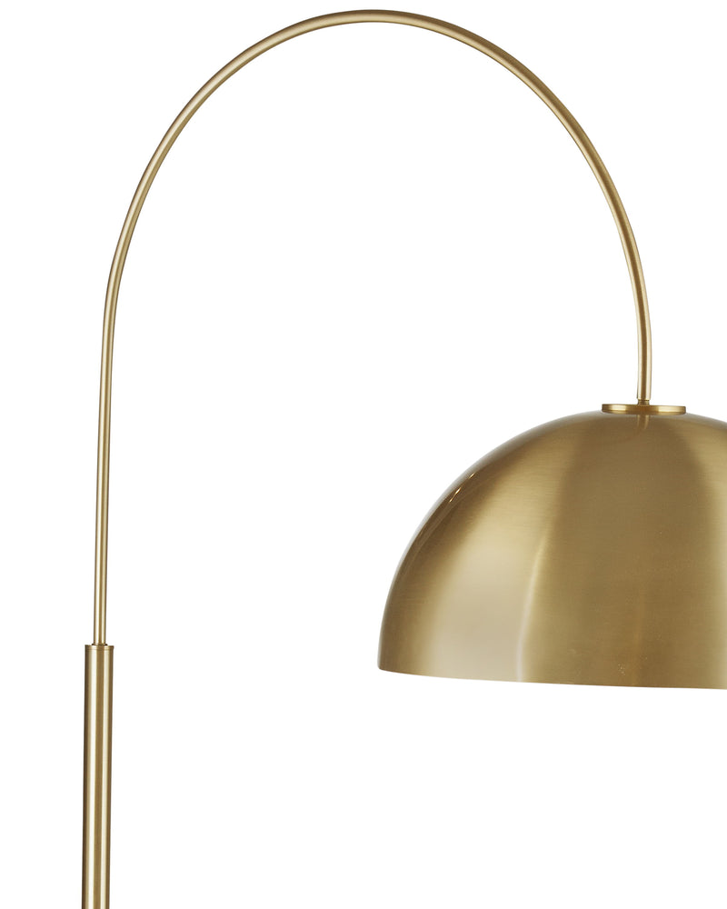 Caldwell - Floor Lamp - White / Brass