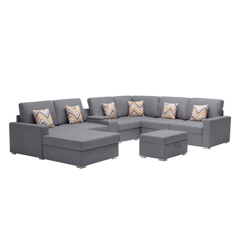 Nolan - 8 Piece Sectional Sofa With Interchangeable Legs