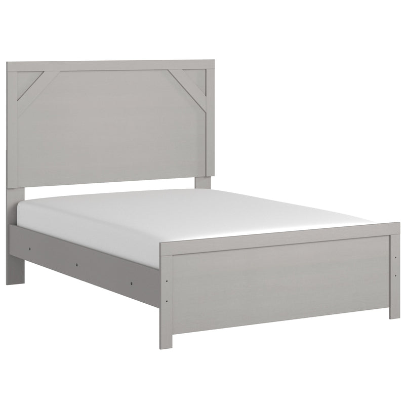 Cottonburg - Light Gray / White - Full Panel Headboard/Footboard