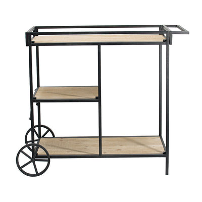 Shelf With Wheel - Black / Brown