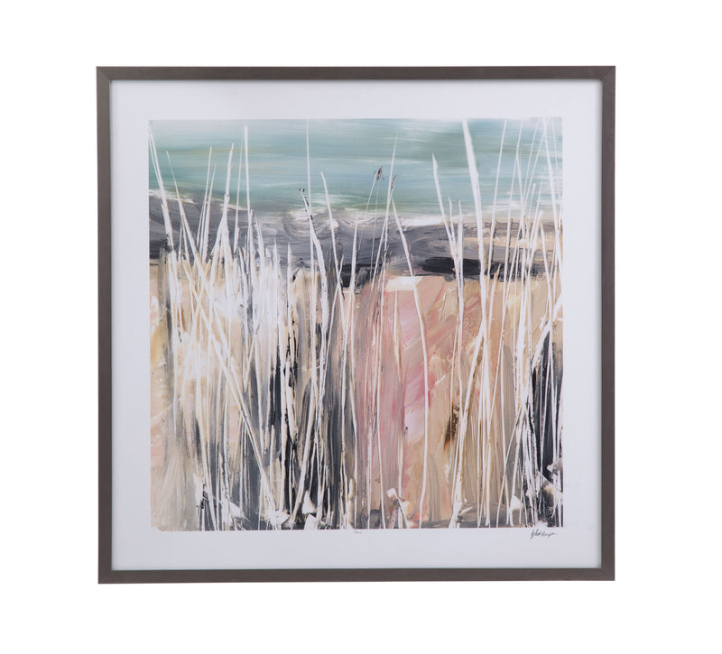 Wildgrasses - I Framed Print - Blue / Beige