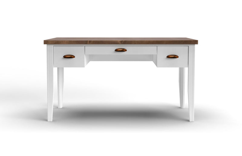 Hampton - 53" Writing Desk - Jasmine Whitewash And Barnwood