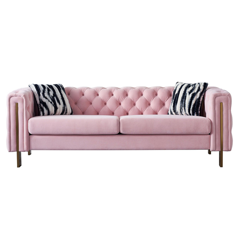 Chesterfield - Modern Tufted Velvet Living Room Sofa, 84.25&