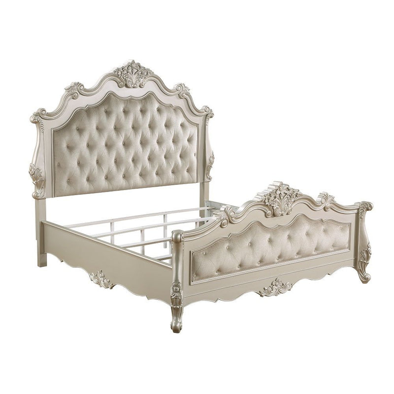 Exclusive Design Box Spring Required Padded Headboard & Footboard Button Tufted Drawer: Dovetail, Full Extension, Metal Side Glide, Safety Stop Included