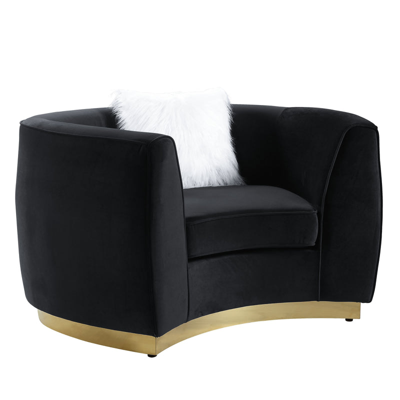 Achelle - Chair - Black Velvet - Grand Furniture GA