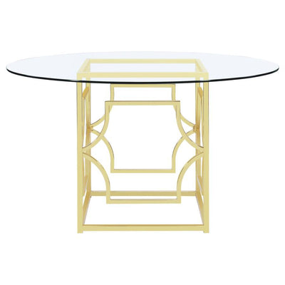 Starlight - Round Glass Top Metal Dining Table