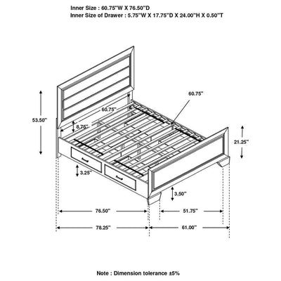 Kauffman - Wood Storage Panel Bed