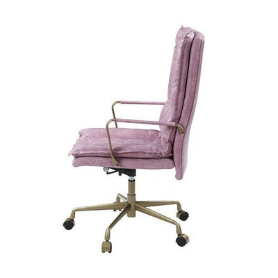 Tinzud - Office Chair - Pink Top Grain Leather - Grand Furniture GA