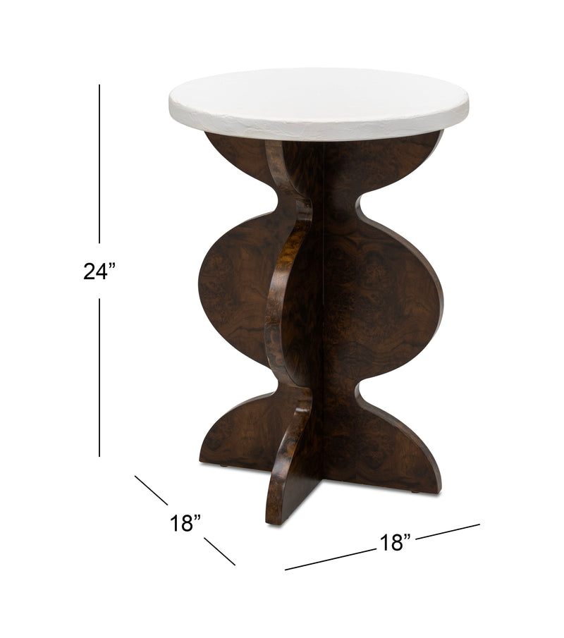 Paloma - Accent Table - Black Walnut Burl