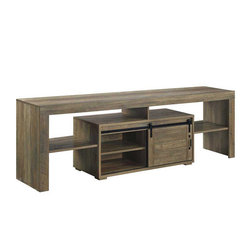 Wasim - TV Stand - Rustic Oak Finish - Grand Furniture GA