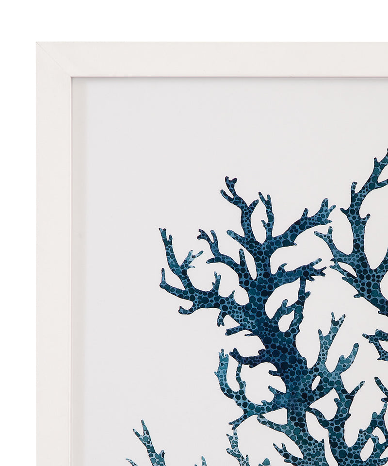 Coral Souvenirs - IV Framed Print - Blue