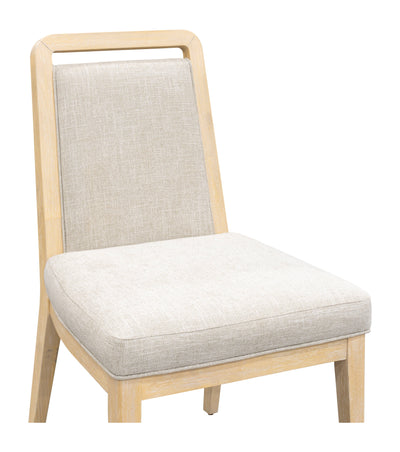 Damone - Dining Chair - Cerused White Oak / Beige