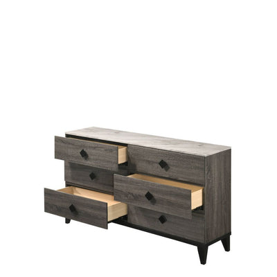 Avantika - Dresser - Faux Marble & Rustic Gray Oak