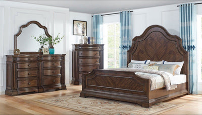 Avalon King Bed Dresser Mirror & nightstand - Grand Furniture GA