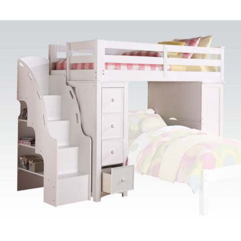 Freya - Loft Bed - White - Grand Furniture GA