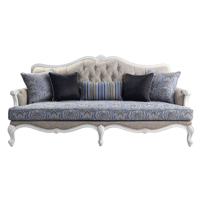 Ciddrenar - Sofa - Fabric & White Finish - Grand Furniture GA