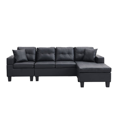 Sectional Sofa For Living Room With L Shape Chaise Lounge, Cup Holder And Left Or Right Hand Chaise Modern 4 Seat