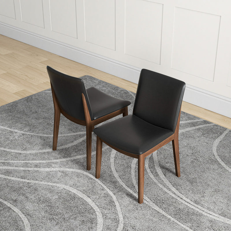 Laura - Mid-Century Modern Solid Wood Dining Chair (Set of 2)