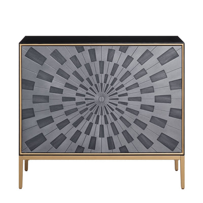 Quilla - Accent Table - Black, Gray & Brass Finish - Grand Furniture GA