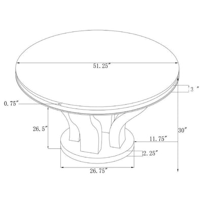 Anchorage - Round Dining Table - Chrome And Black