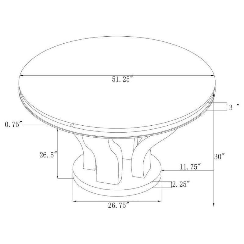 Anchorage - Round Dining Table - Chrome And Black