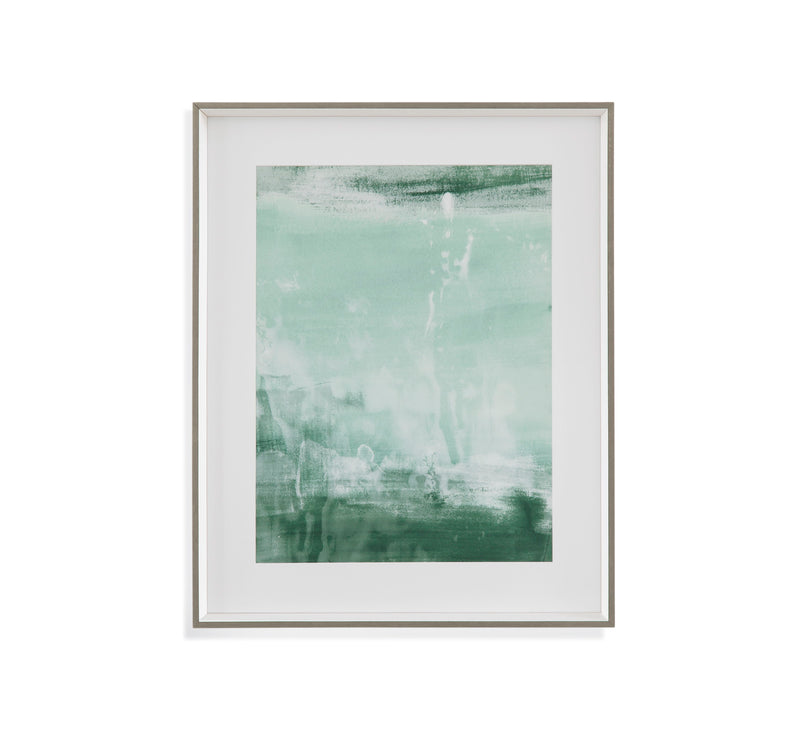 Coastal Patina I - Framed Print - Green / Satin White