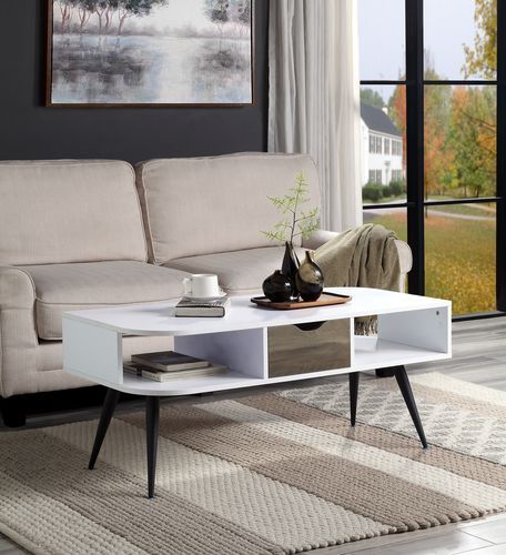 Halima - Accent Table - White & Black Finish - Grand Furniture GA