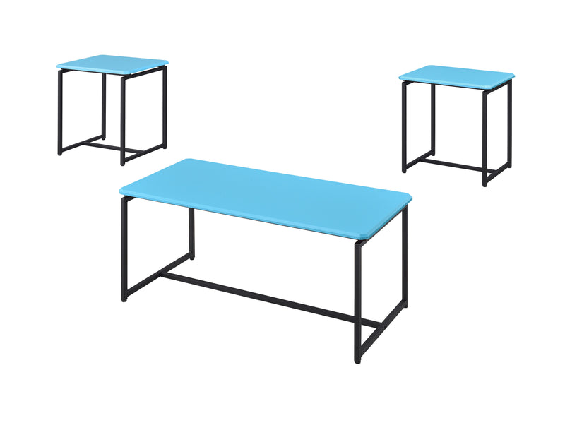 GT - 3 Piece Carbon Fiber Wrap Coffee Table And End Table (Set of 3)