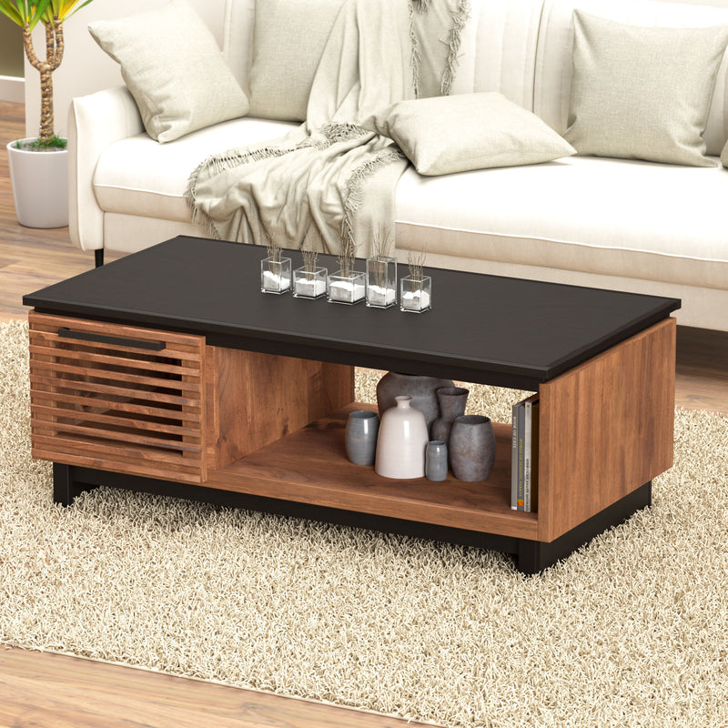 Graceland - 47" Coffee Table - Black With Bourbon