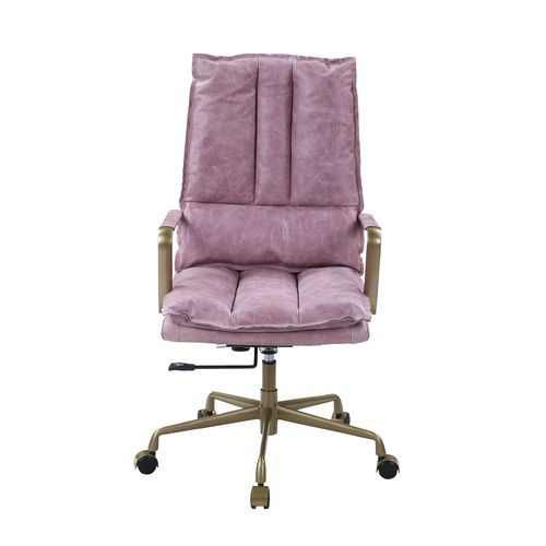 Tinzud - Office Chair - Pink Top Grain Leather - Grand Furniture GA