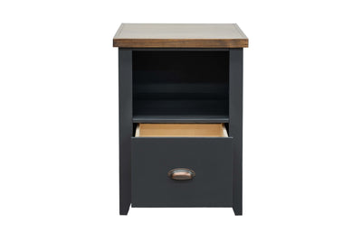 Essex - 22" 1-Drawer File - Black And Whiskey