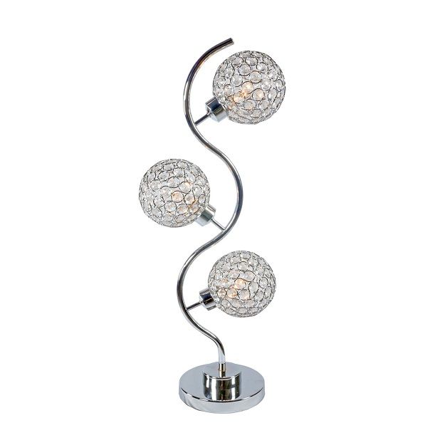 Crystal Globe - Table Lamp - Chrome - Grand Furniture GA