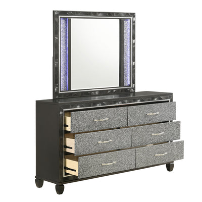 Radiance - Dresser & Mirror - Black