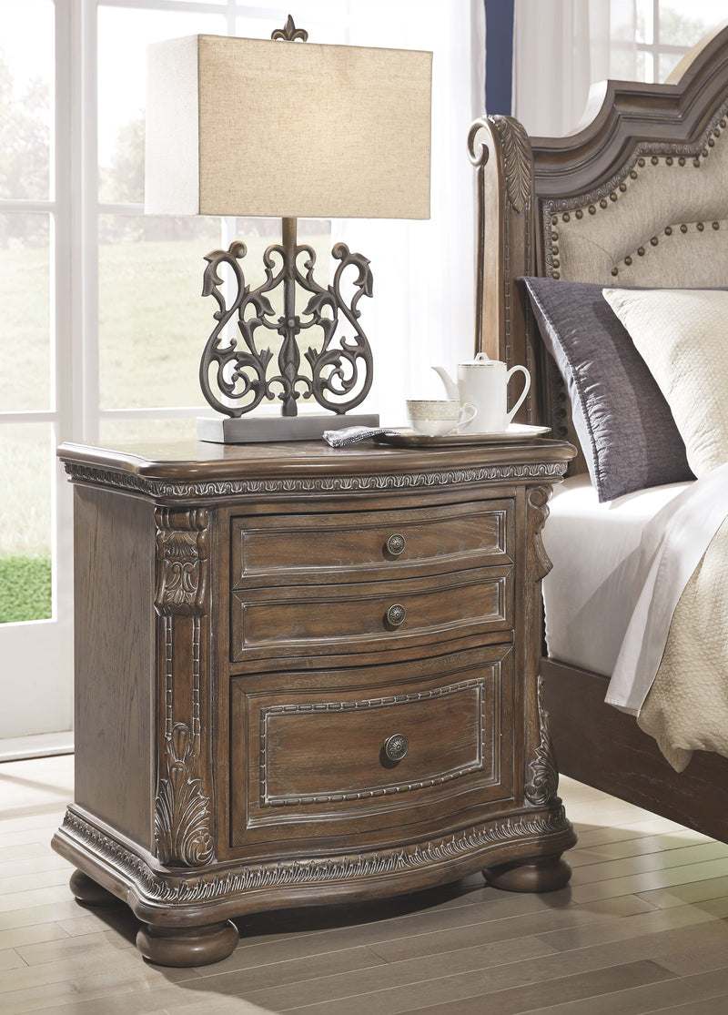 Charmond - Brown - Two Drawer Night Stand