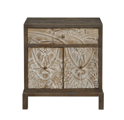 Bannock - One Drawer Two Door Cabinet - Treasures Weathered Natural