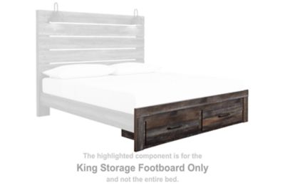 Drystan - Brown / Beige - King Storage Footboard