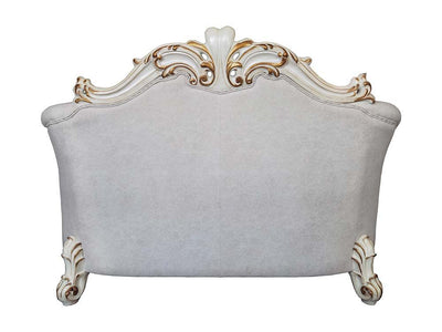 Vendom II - Loveseat - Two Tone Ivory Fabric & Antique Pearl Finish - Grand Furniture GA