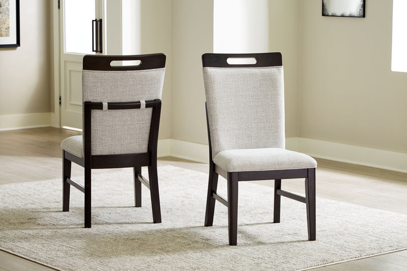 Neymorton - Light Gray / Brown - Dining Upholstered Side Chair (Set of 2)