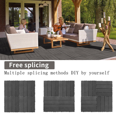 Plastic Interlocking Deck Tiles, Patio Flooring Outdoor Waterproof All Weather Use For Garden Poolside Front / Back Yard